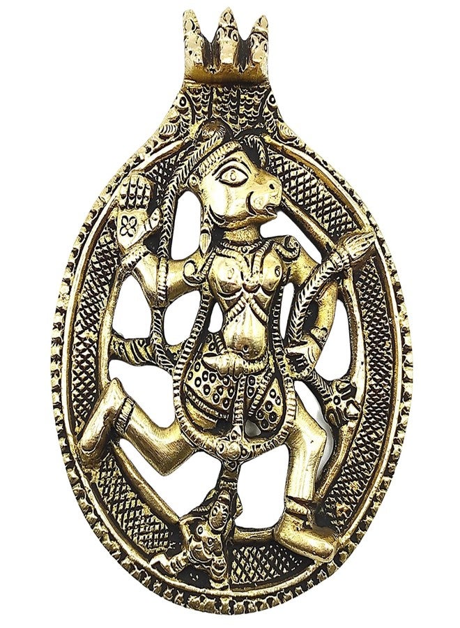 Plus Value Sankat Mochan Bahubali Hanuman Murti Statue Wall Hanging for Vastu Yantra Home, Office South | South-West Main Door Protection (12cm x 10cm) - Image 4